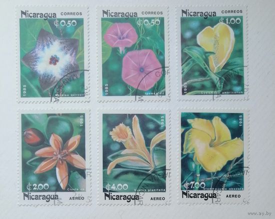 Никарагуа 1985 /Флора / Цветы / Серия 6 марок