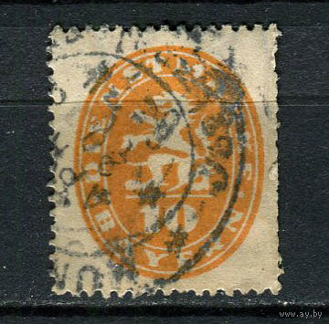 Бавария в составе Веймарской республики - 1920 - Герб 10Pf. Dienstmarken - [Mi.45d] - 1 марка. Гашеная.  (Лот 138CC)