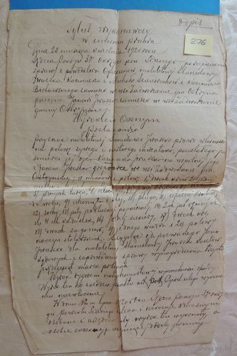 Документ, старая Польша, 1925 г. "Союз исполнителей в округе"