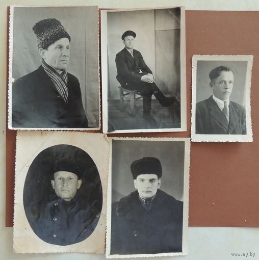 Фото "Мужские портреты", 1950-е гг. (5 шт.)