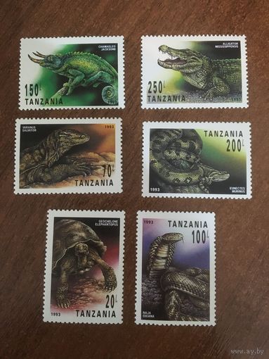 Танзания 1993. Рептилии. Полная серия