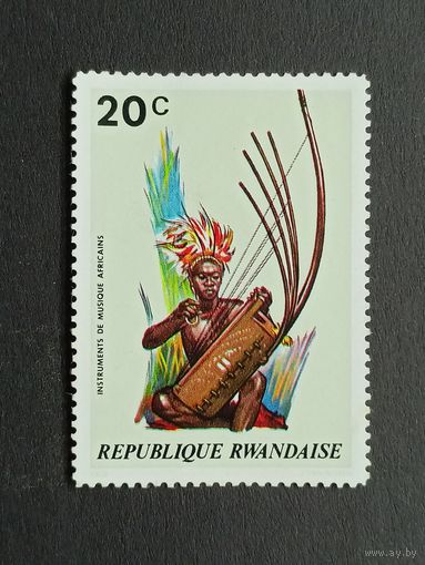 Руанда 1973. Африканские музыкальные инструменты