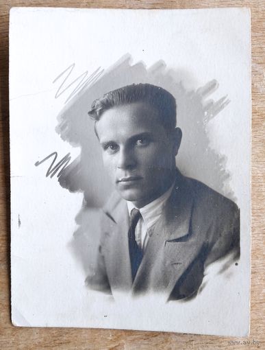 Фото студента Могилевского пединститута. 1938 г. 9х12 см.