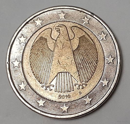 Германия 2 евро, 2010 Отметка монетного двора: "D" - Мюнхен (2-8-111)