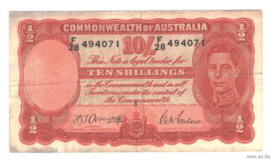 Австралия 10 шиллингов 1939 года. Состояние XF