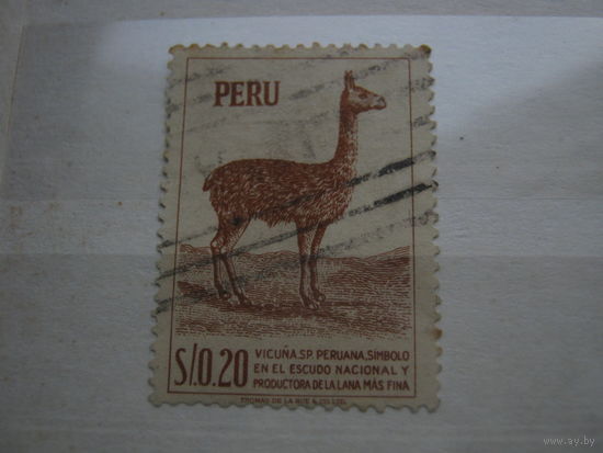 Марка - Перу - фауна, парнокопытные, лама