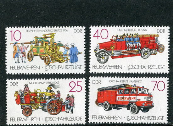 ГДР,1987. история пожарного транспорта автомобили **
