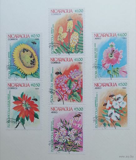 Никарагуа 1984 /Флора / Цветы / Серия 7 марок