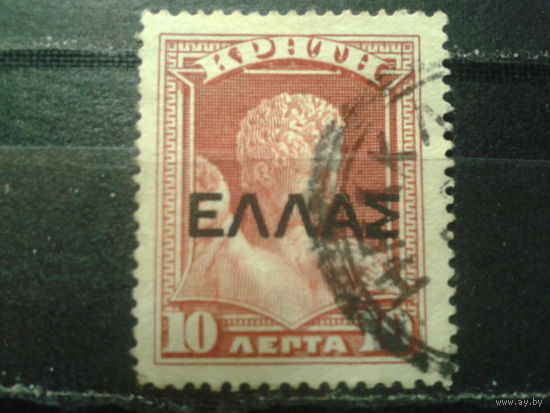 Крит 1908 Стандарт Гермес Надпечатка Греция