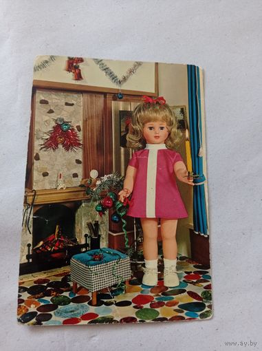 Открытка с куклой, фото куклы. Италия