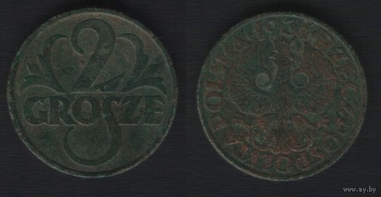 Польша y9a 2 грош 1931 год W (f0