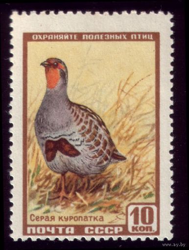 1 марка 1957 год Куропатка 1906