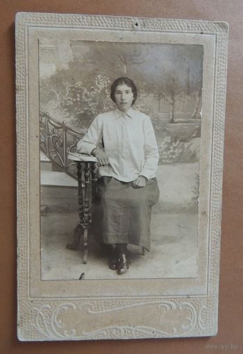 Фото "Девушка еврейка", 1929 г., кабинет-портрет, 13*9 см без паспарту
