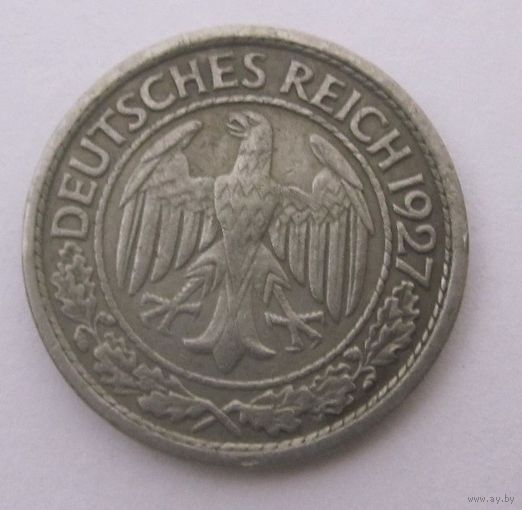 Германия 50 пфеннигов 1927 J   .29-315