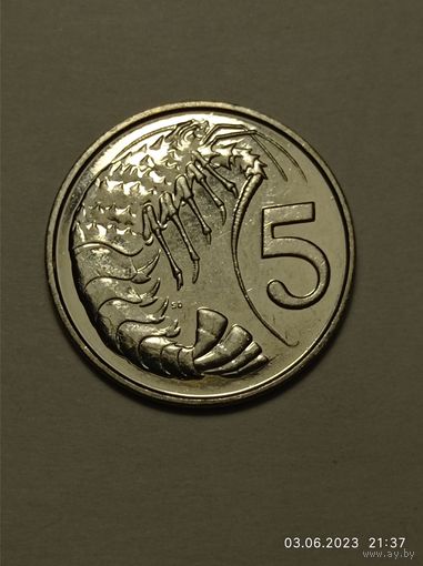 Каймановы острова 5 центов 2013 года .