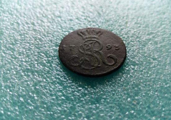 1 грош 1793 г - нечастая монетка в приличном сохране !!!