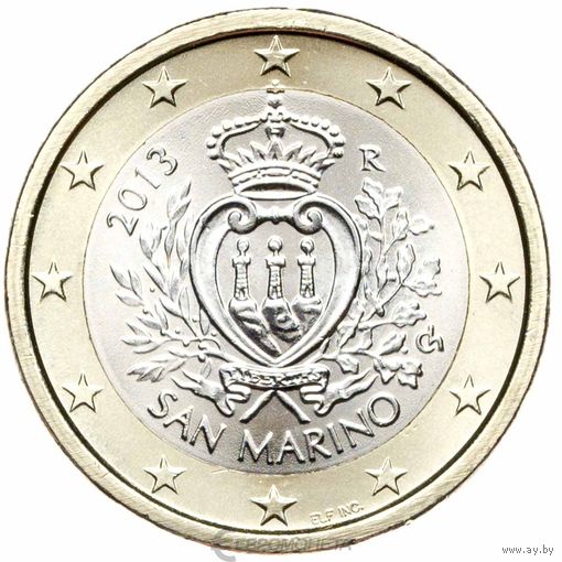 Сан-Марино 1 евро 2013 Unc в холдере