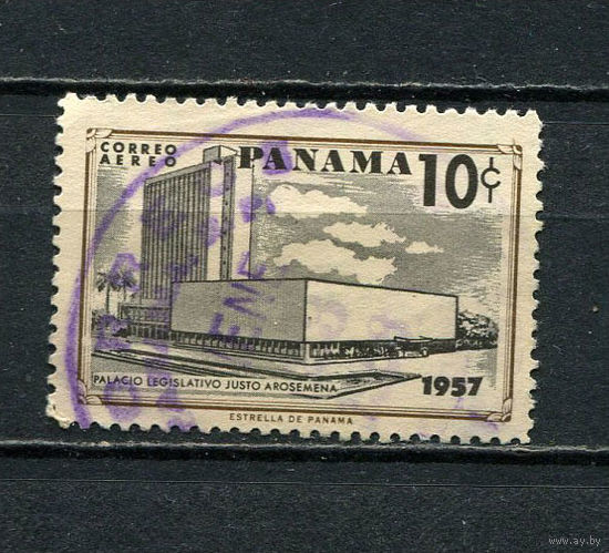 Панама - 1957 - Архитектура 10С - [Mi.511] - 1 марка. Гашеная.  (Лот 67EK)-T7P16
