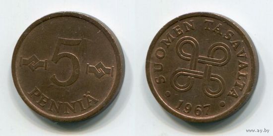 Финляндия. 5 пенни (1967, XF)