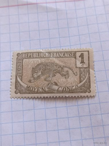 Французский срединный Конго 1907 года. 1 с.