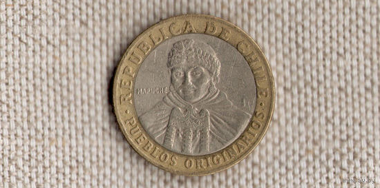 Чили 100 песо 2004/биметалл