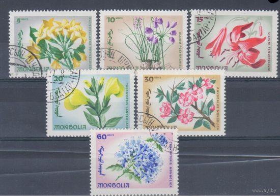 [866] Монголия 1966. Флора.Цветы. Гашеные марки.