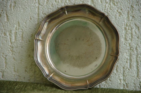 Тарелка с серебрением  15 см