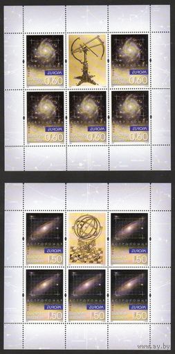 ЕВРОПА Астрономия Болгария 2009 год серия из 2-х марок в листах