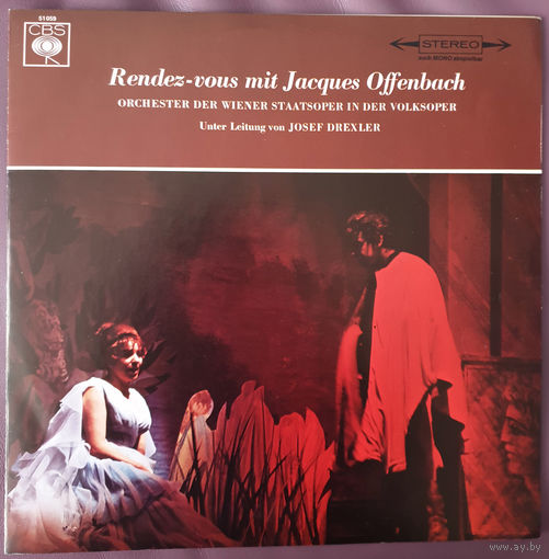 LP Jacques Offenbach, Orchester Der Wiener Staatsoper, Josef Drexler – Rendez-Vous Mit Jacques Offenbach