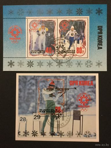 Зимние олимпийские игры в Сараево. Победители. КНДР,1984, полный комплект (2 листа+блок+2 марки)