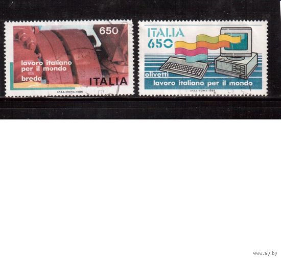 Италия-1986 (Мих.1986-1987) , гаш., Компьютер