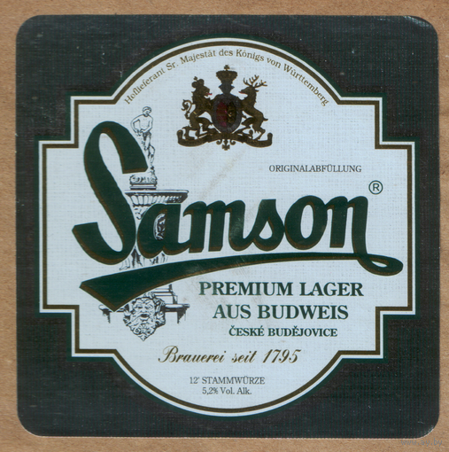 Этикетка пива Samson Е388