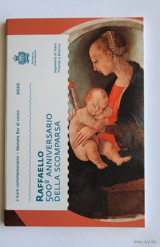 Сан-Марино 2 евро 2020 500 лет со дня смерти Рафаэля BU в буклете
