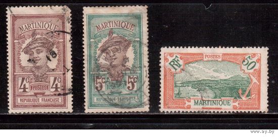 Мартиника-1908 (Мих.58-65), *   , Французские   Колонии, Женщина, Порт