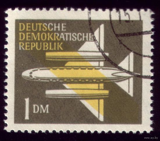 1 марка 1957 год ГДР Самолёт  613