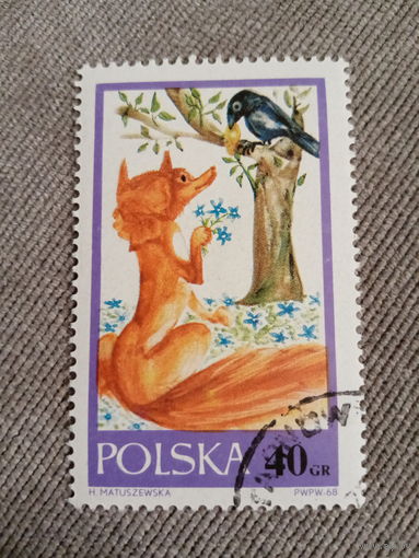 Польша 1968. Сказки. Лиса и ворона
