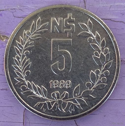 5 песо 1989 Уругвай. Возможен обмен