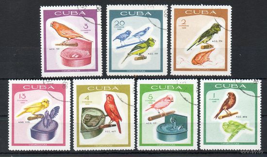 Птицы Куба 1968 год серия из 7 марок