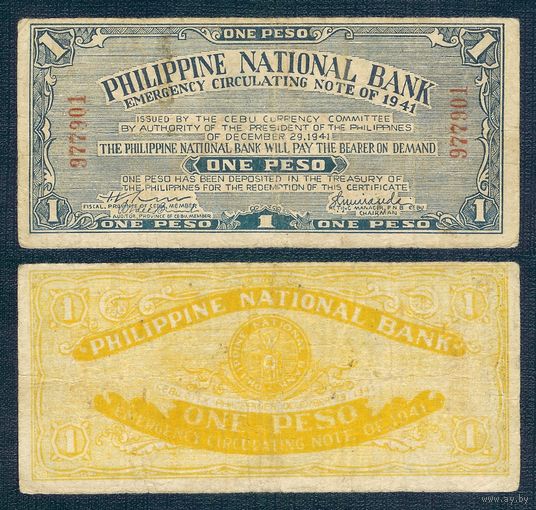 Филиппины 1 песо 1941 год.