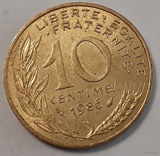 Франция 10 сантимов, 1986 (5-2-34)