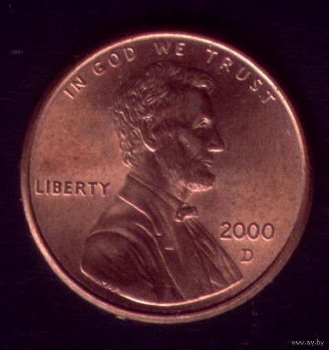 1 цент 2000 год D США