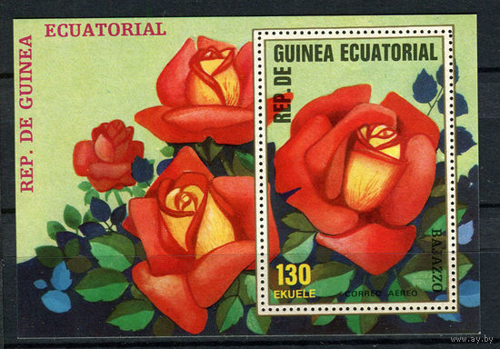 Экваториальная Гвинея - 1979 - Розы - [Mi. bl. 315] - 1 блок. MNH.