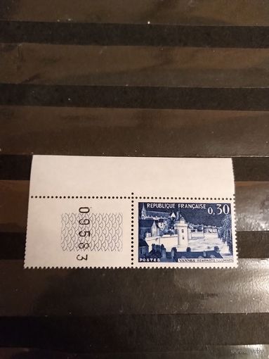 1962 Франция архитектура чистая клей MNH** с номером печатного листа на поле (2-3)