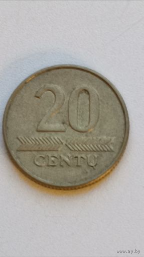 Литва. 20 центов 2008 года.