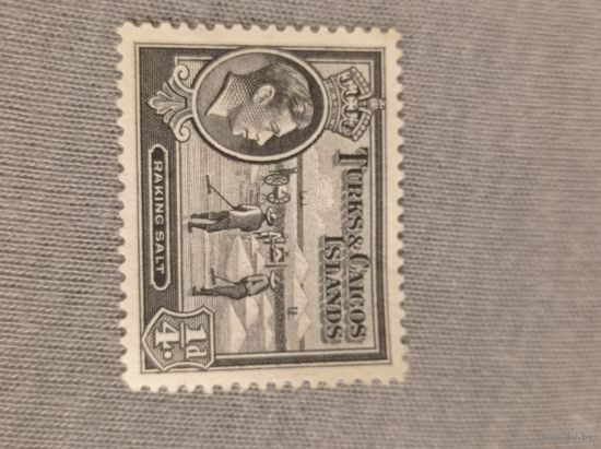 Британские острова Теркс и Кайкос 1938 год. Сборщики соли.