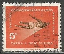 Папуа Новая Гвинея. Спортигры Содружества. Прыжки в высоту. 1962г. Mi#47.