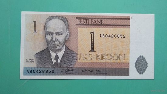 Банкнота 1 крона Эстония 1992 г.