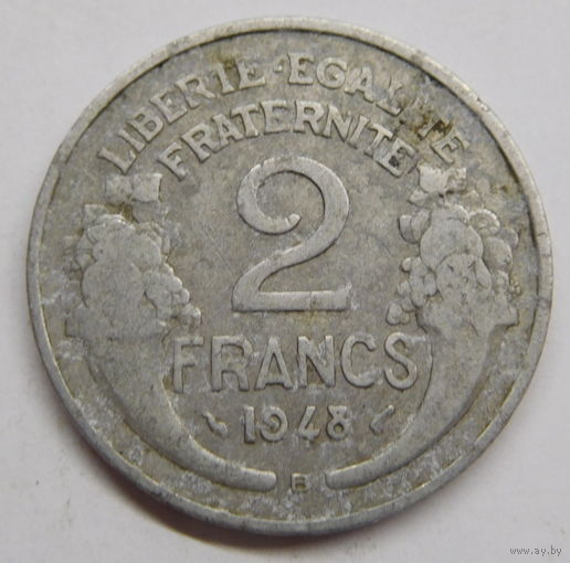 Франция 2 франка 1948 г