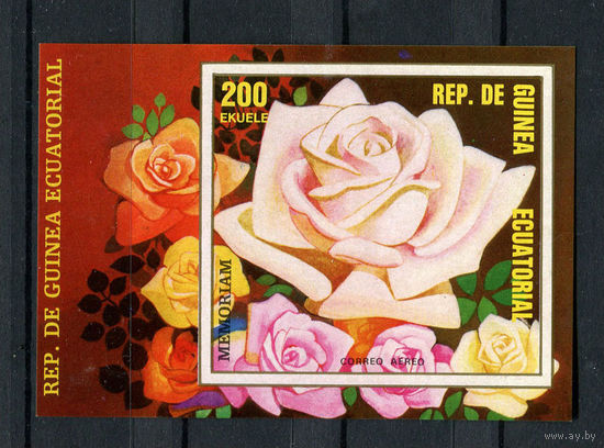 Экваториальная Гвинея - 1979 - Розы - [Mi. bl. 316] - 1 блок. MNH.