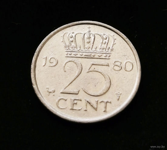 25 центов 1980 Нидерланды #02